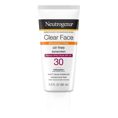 Clear Face Break-Out Free Liquid Lotion Sunscreen SPF 55